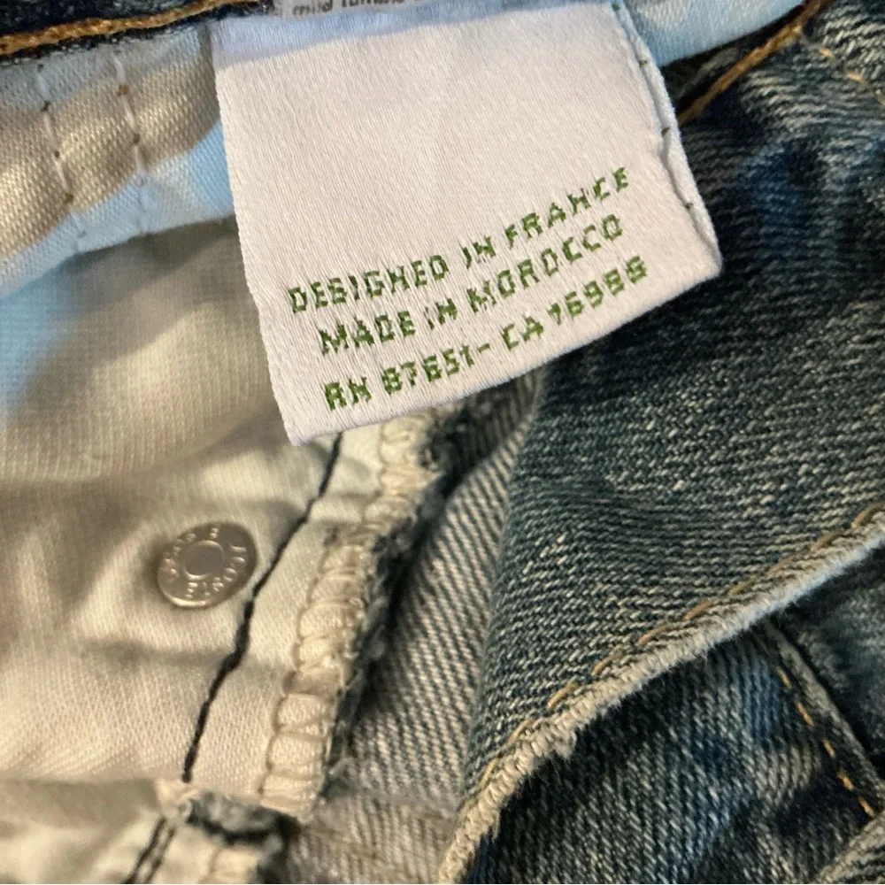 Lacoste Jeans Vintage 36x31 Relaxed 100% Cotton Distressed Denim USA Made